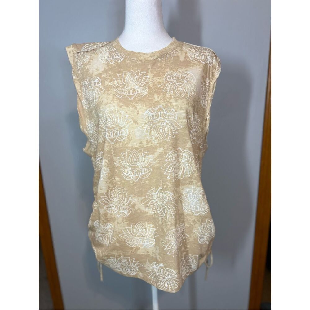 Anthropologie Pilcro Lotus Tank top ruched size XL BIN P